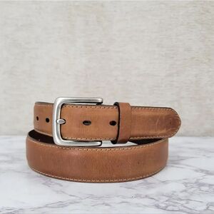 Fossil Men's Tan Leather Belt Size 42